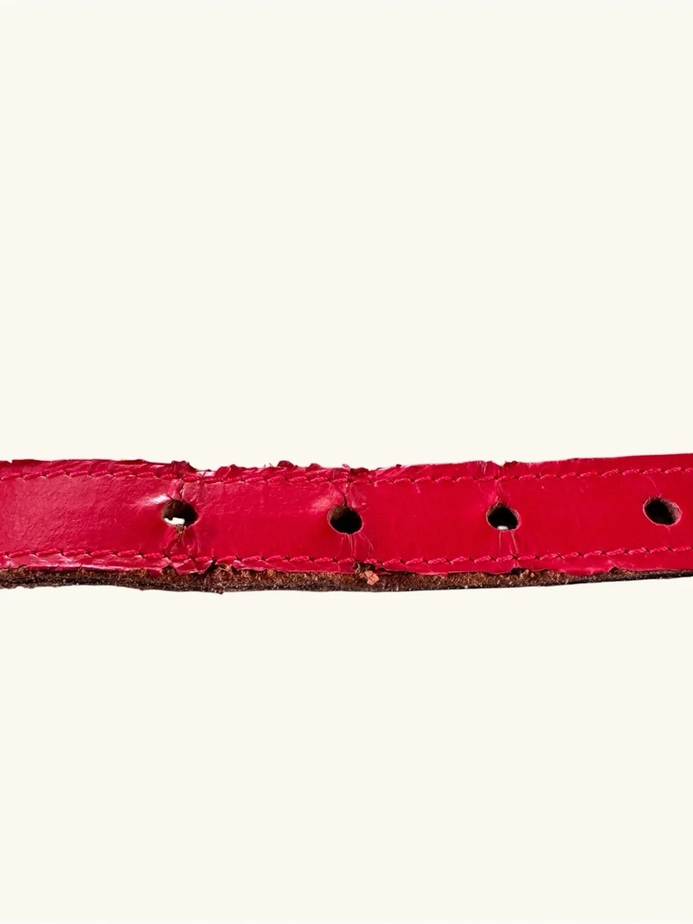 VTG Red Leather Western Belt Thunderbird Turtle Conchos Silver Tone Buckle M36